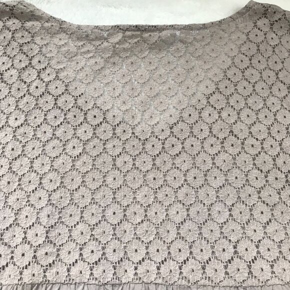 Altar'd State Embroidered Tunic Top Women's Medium 100% Rayon Lace Accents Blue - Picture 11 of 12